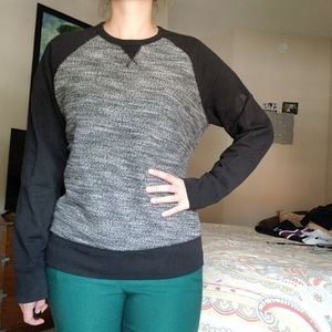 Black and Grey Crew Neck Pullover